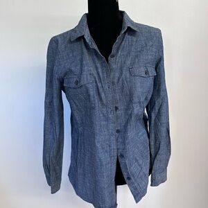Old Navy Women's Denim Blue Casual Shirt